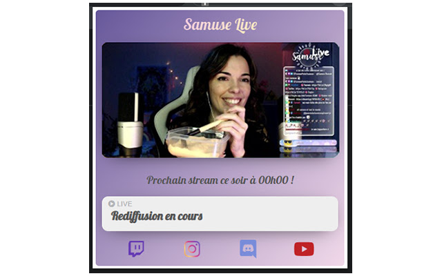 Samuse Live from Chrome web store to be run with OffiDocs Chromium online Samuse Live from Chrome web store to be run with OffiDocs Chromium online