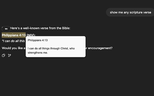 Scripture Verse Popup Preview ESV from Chrome web store to be run with OffiDocs Chromium online Scripture Verse Popup Preview ESV from Chrome web store to be run with OffiDocs Chromium online