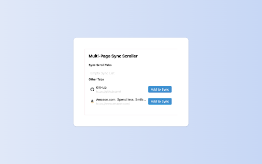 Scroll Pages Together from Chrome web store to be run with OffiDocs Chromium online Scroll Pages Together from Chrome web store to be run with OffiDocs Chromium online