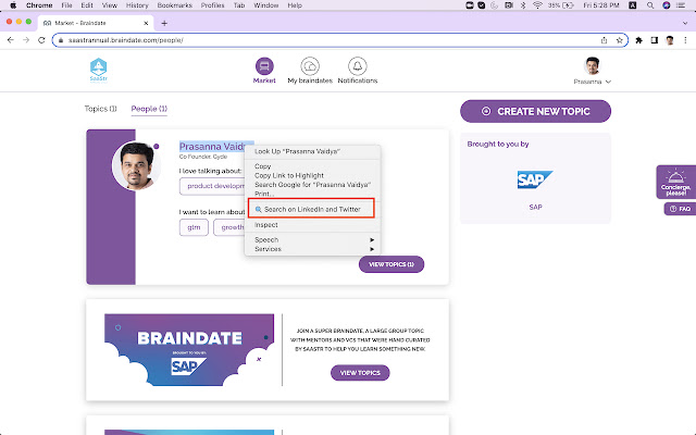 Search on LinkedIn Twitter with a click! from Chrome web store to be run with OffiDocs Chromium online Search on LinkedIn Twitter with a click! from Chrome web store to be run with OffiDocs Chromium online