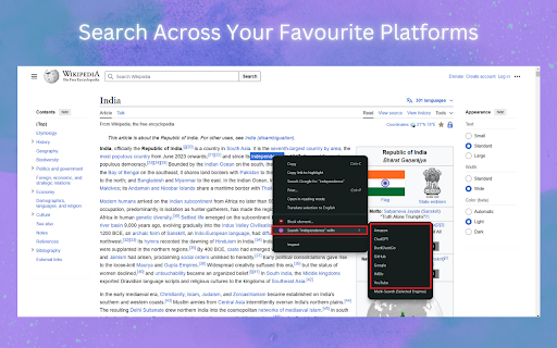 Search With: One Click MultiSearch | Better Extensions from Chrome web store to be run with OffiDocs Chromium online Search With: One Click MultiSearch | Better Extensions from Chrome web store to be run with OffiDocs Chromium online