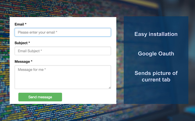 Send via Gmail from Chrome web store to be run with OffiDocs Chromium online Send via Gmail from Chrome web store to be run with OffiDocs Chromium online