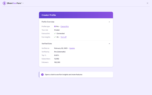 ShareYourFans™ Assistant from Chrome web store to be run with OffiDocs Chromium online ShareYourFans™ Assistant from Chrome web store to be run with OffiDocs Chromium online