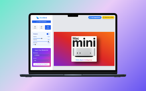 ShotBird Scrolling Screenshots, Tweet Images Editor from Chrome web store to be run with OffiDocs Chromium online ShotBird Scrolling Screenshots, Tweet Images Editor from Chrome web store to be run with OffiDocs Chromium online