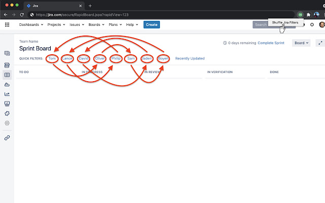 Shuffle Jira quick filters and swimlanes from Chrome web store to be run with OffiDocs Chromium online Shuffle Jira quick filters and swimlanes from Chrome web store to be run with OffiDocs Chromium online
