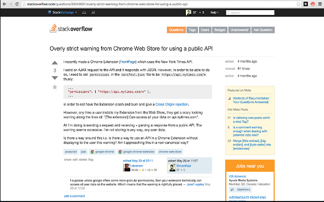 SidebarOverflow from Chrome web store to be run with OffiDocs Chromium online SidebarOverflow from Chrome web store to be run with OffiDocs Chromium online