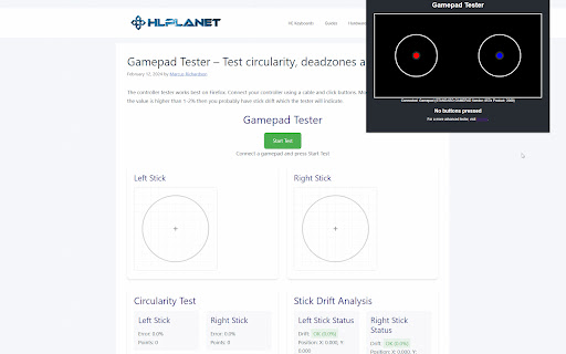 Simple Gamepad Tester from Chrome web store to be run with OffiDocs Chromium online Simple Gamepad Tester from Chrome web store to be run with OffiDocs Chromium online