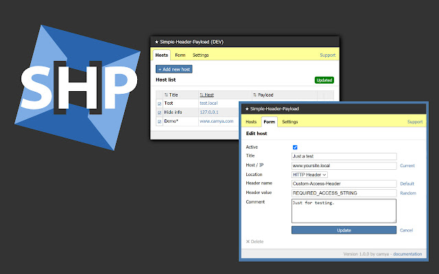 Simple Header Payload from Chrome web store to be run with OffiDocs Chromium online Simple Header Payload from Chrome web store to be run with OffiDocs Chromium online