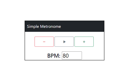 Simple Metronome from Chrome web store to be run with OffiDocs Chromium online Simple Metronome from Chrome web store to be run with OffiDocs Chromium online