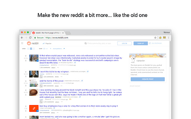 Simple Reddit from Chrome web store to be run with OffiDocs Chromium online Simple Reddit from Chrome web store to be run with OffiDocs Chromium online