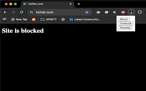 Simple Site Blocker from Chrome web store to be run with OffiDocs Chromium online Simple Site Blocker from Chrome web store to be run with OffiDocs Chromium online