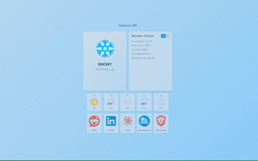 SimpleWeather.eu New Tab Replacement from Chrome web store to be run with OffiDocs Chromium online SimpleWeather.eu New Tab Replacement from Chrome web store to be run with OffiDocs Chromium online