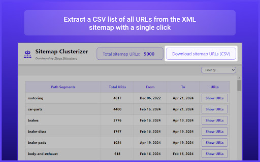 Sitemap Clusterizer Simplify XML Sitemap Analysis from Chrome web store to be run with OffiDocs Chromium online Sitemap Clusterizer Simplify XML Sitemap Analysis from Chrome web store to be run with OffiDocs Chromium online