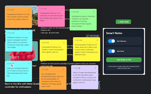 Smart Notes Extension from Chrome web store to be run with OffiDocs Chromium online Smart Notes Extension from Chrome web store to be run with OffiDocs Chromium online