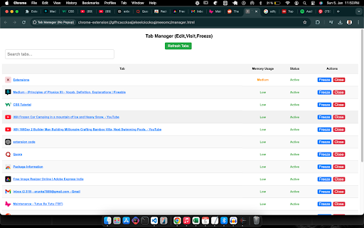 Smart Tab Manager: Freeze, Search, Close, Navigate from Chrome web store to be run with OffiDocs Chromium online Smart Tab Manager: Freeze, Search, Close, Navigate from Chrome web store to be run with OffiDocs Chromium online