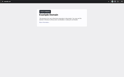 Snippiece from Chrome web store to be run with OffiDocs Chromium online Snippiece from Chrome web store to be run with OffiDocs Chromium online