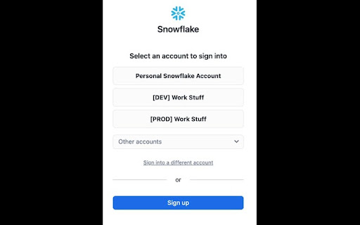 Snowflake Account Aliaser from Chrome web store to be run with OffiDocs Chromium online Snowflake Account Aliaser from Chrome web store to be run with OffiDocs Chromium online