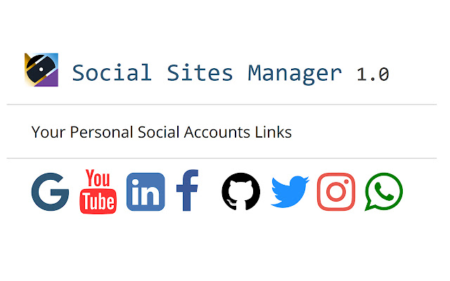 Social Sites Manager from Chrome web store to be run with OffiDocs Chromium online Social Sites Manager from Chrome web store to be run with OffiDocs Chromium online