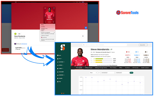 SorareTools from Chrome web store to be run with OffiDocs Chromium online SorareTools from Chrome web store to be run with OffiDocs Chromium online