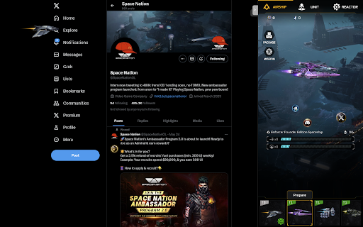 Space Nation: Orion from Chrome web store to be run with OffiDocs Chromium online Space Nation: Orion from Chrome web store to be run with OffiDocs Chromium online