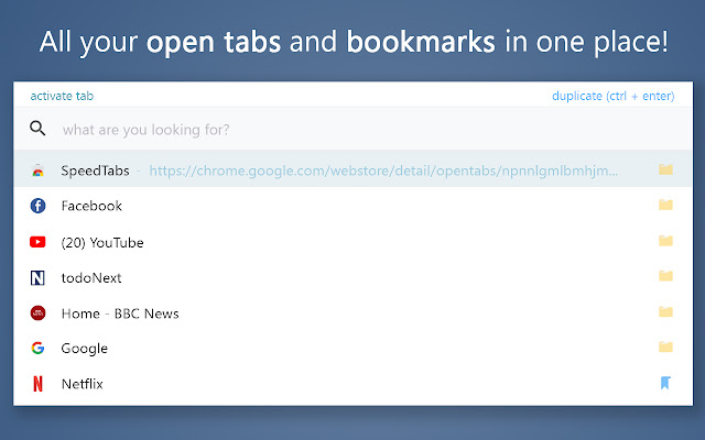 SpeedTabs from Chrome web store to be run with OffiDocs Chromium online SpeedTabs from Chrome web store to be run with OffiDocs Chromium online