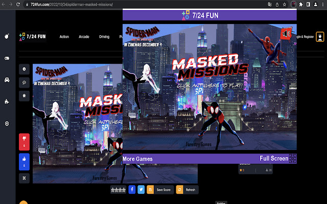 Spiderman Masked Missions from Chrome web store to be run with OffiDocs Chromium online Spiderman Masked Missions from Chrome web store to be run with OffiDocs Chromium online