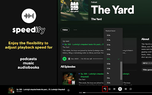 Spotify Playback Speed Controller Speedify from Chrome web store to be run with OffiDocs Chromium online Spotify Playback Speed Controller Speedify from Chrome web store to be run with OffiDocs Chromium online