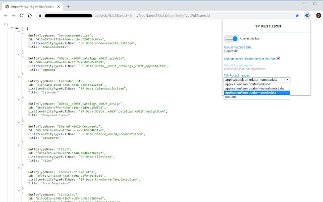 SP REST JSON from Chrome web store to be run with OffiDocs Chromium online SP REST JSON from Chrome web store to be run with OffiDocs Chromium online