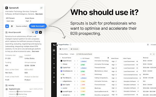 Sprouts B2B Contact Info Finder from Chrome web store to be run with OffiDocs Chromium online Sprouts B2B Contact Info Finder from Chrome web store to be run with OffiDocs Chromium online