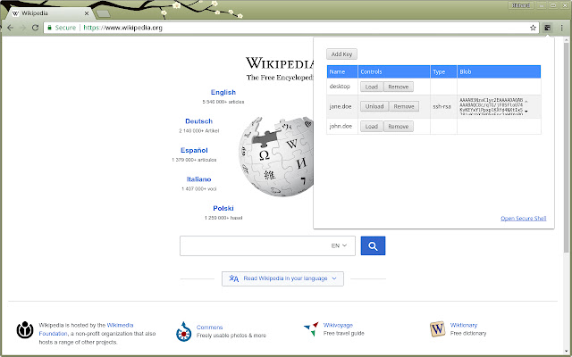 SSH Agent for Google Chrome™ from Chrome web store to be run with OffiDocs Chromium online SSH Agent for Google Chrome™ from Chrome web store to be run with OffiDocs Chromium online