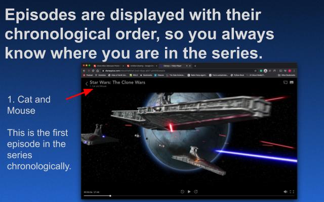 Star Wars Clone Wars Chronological Disney+ from Chrome web store to be run with OffiDocs Chromium online Star Wars Clone Wars Chronological Disney+ from Chrome web store to be run with OffiDocs Chromium online