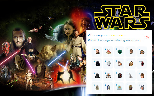 Star Wars cursor from Chrome web store to be run with OffiDocs Chromium online Star Wars cursor from Chrome web store to be run with OffiDocs Chromium online