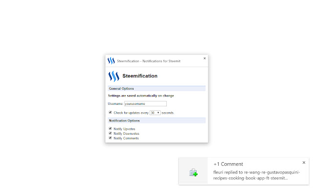 Steemification Notifications for Steemit from Chrome web store to be run with OffiDocs Chromium online Steemification Notifications for Steemit from Chrome web store to be run with OffiDocs Chromium online