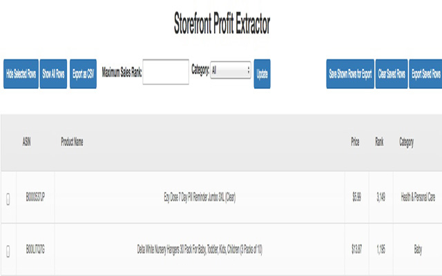 Storefront Profit Extractor from Chrome web store to be run with OffiDocs Chromium online Storefront Profit Extractor from Chrome web store to be run with OffiDocs Chromium online