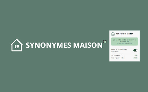 Synonymes Maison from Chrome web store to be run with OffiDocs Chromium online Synonymes Maison from Chrome web store to be run with OffiDocs Chromium online
