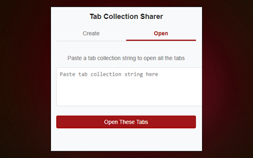 Tab Collection Sharer from Chrome web store to be run with OffiDocs Chromium online Tab Collection Sharer from Chrome web store to be run with OffiDocs Chromium online