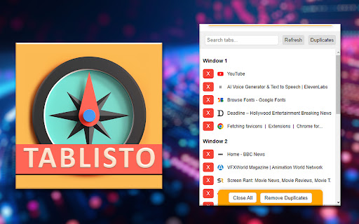 Tablisto from Chrome web store to be run with OffiDocs Chromium online Tablisto from Chrome web store to be run with OffiDocs Chromium online