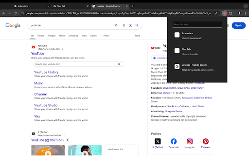 TabSearch from Chrome web store to be run with OffiDocs Chromium online TabSearch from Chrome web store to be run with OffiDocs Chromium online