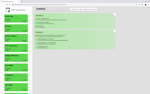 Tabs Management from Chrome web store to be run with OffiDocs Chromium online Tabs Management from Chrome web store to be run with OffiDocs Chromium online