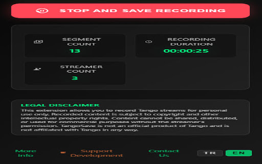 TangoSave Stream Recorder from Chrome web store to be run with OffiDocs Chromium online TangoSave Stream Recorder from Chrome web store to be run with OffiDocs Chromium online