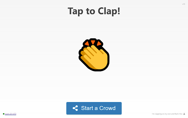 TapClapApp from Chrome web store to be run with OffiDocs Chromium online TapClapApp from Chrome web store to be run with OffiDocs Chromium online