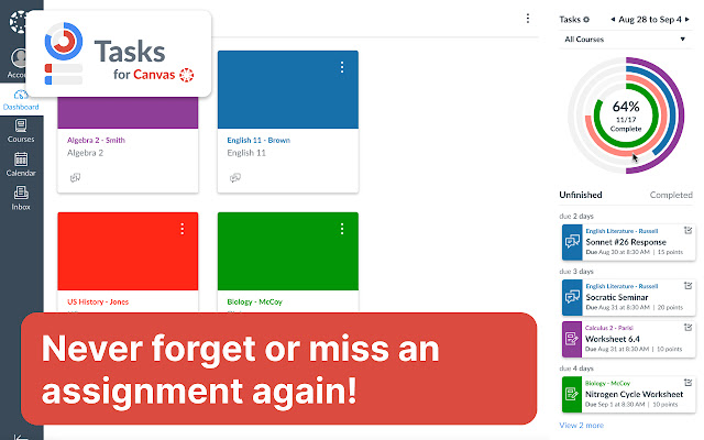 Tasks for Canvas™ from Chrome web store to be run with OffiDocs Chromium online Tasks for Canvas™ from Chrome web store to be run with OffiDocs Chromium online