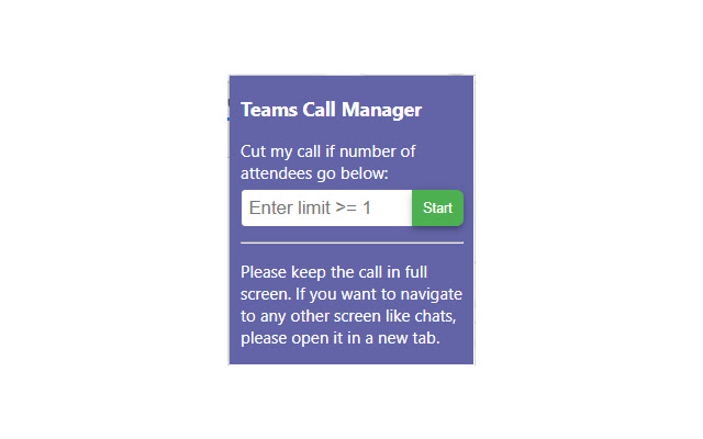 Teams Call Manager from Chrome web store to be run with OffiDocs Chromium online Teams Call Manager from Chrome web store to be run with OffiDocs Chromium online