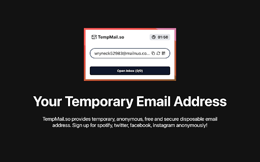 TempMail.so from Chrome web store to be run with OffiDocs Chromium online TempMail.so from Chrome web store to be run with OffiDocs Chromium online