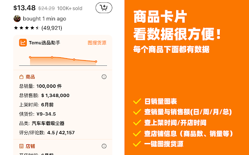 Temu选品助手 免费Temu选品与数据分析 from Chrome web store to be run with OffiDocs Chromium online Temu选品助手 免费Temu选品与数据分析 from Chrome web store to be run with OffiDocs Chromium online