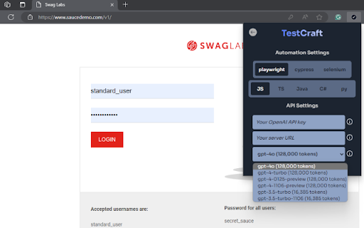 TestCraft from Chrome web store to be run with OffiDocs Chromium online TestCraft from Chrome web store to be run with OffiDocs Chromium online