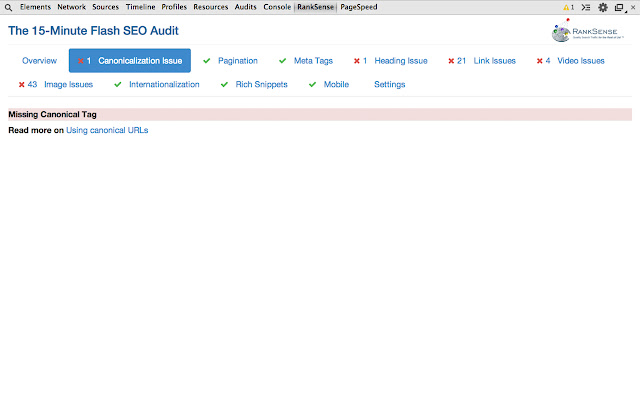 The 15 Minute SEO Audit from Chrome web store to be run with OffiDocs Chromium online The 15 Minute SEO Audit from Chrome web store to be run with OffiDocs Chromium online