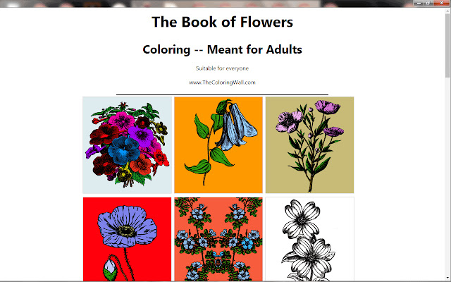 The Book of Flowers: Adult Coloring App from Chrome web store to be run with OffiDocs Chromium online The Book of Flowers: Adult Coloring App from Chrome web store to be run with OffiDocs Chromium online