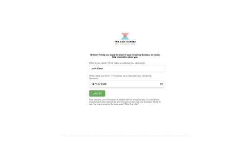 The Last Sunday: Plan, Achieve, Live Fully from Chrome web store to be run with OffiDocs Chromium online The Last Sunday: Plan, Achieve, Live Fully from Chrome web store to be run with OffiDocs Chromium online