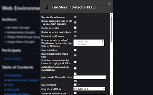 The Stream Detector PLUS from Chrome web store to be run with OffiDocs Chromium online The Stream Detector PLUS from Chrome web store to be run with OffiDocs Chromium online